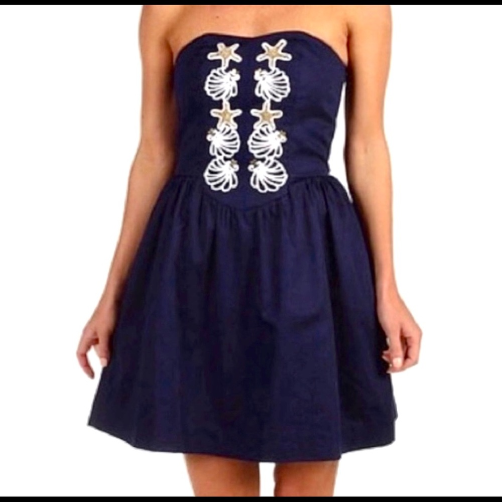 Lilly Pulitzer Navy Shells Dress